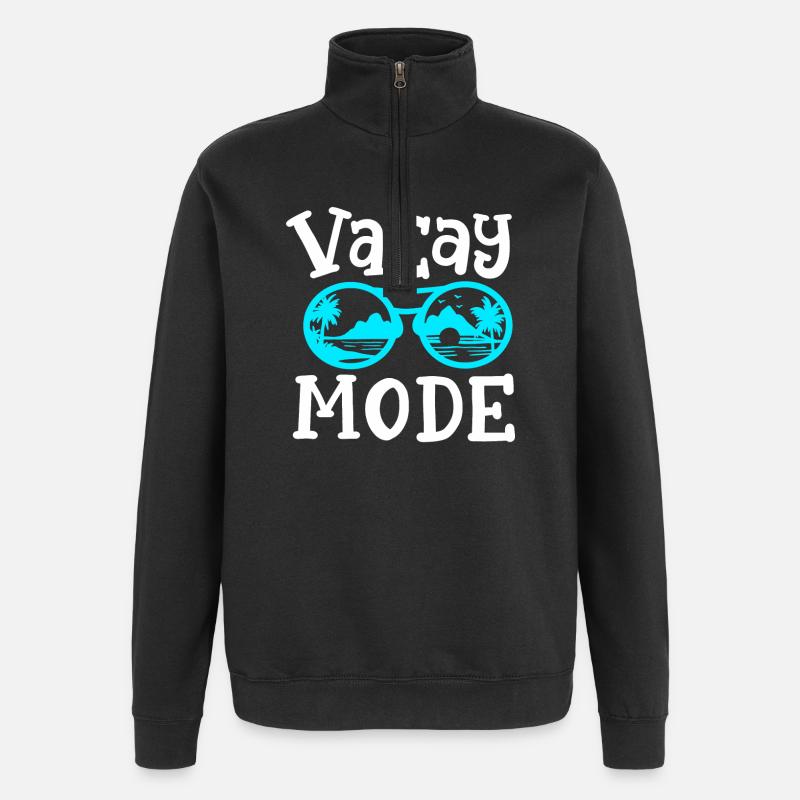 Kreuzfahrturlaub - Quarter-Zip-Sweatshirt - Schwarz