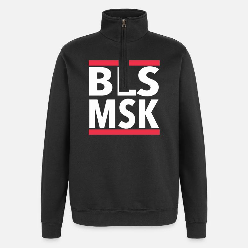 BLSMSK - Quarter-Zip-Sweatshirt - Schwarz