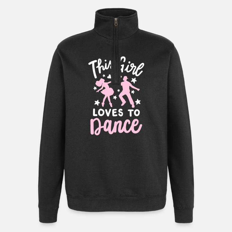 Tanzen Tänzerin - Quarter-Zip-Sweatshirt - Schwarz
