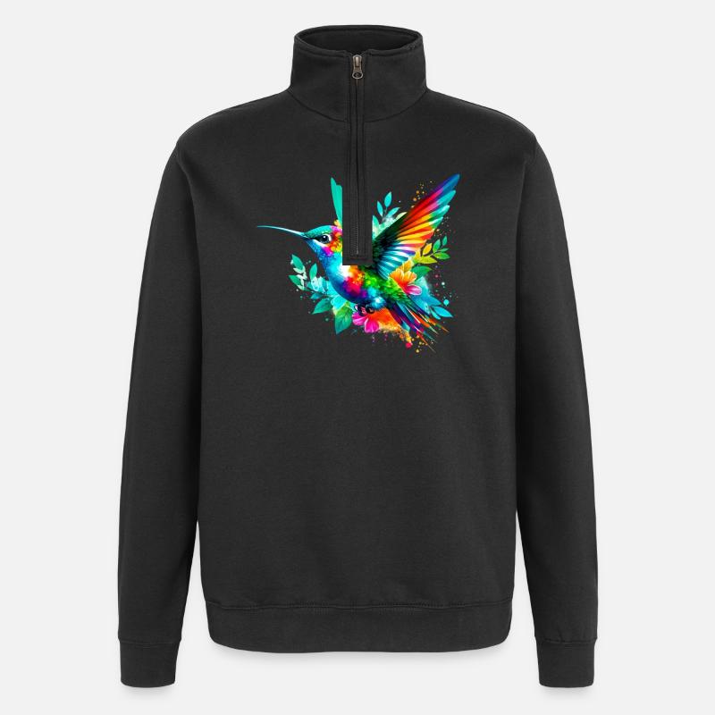 Kolibri - Quarter-Zip-Sweatshirt - Schwarz
