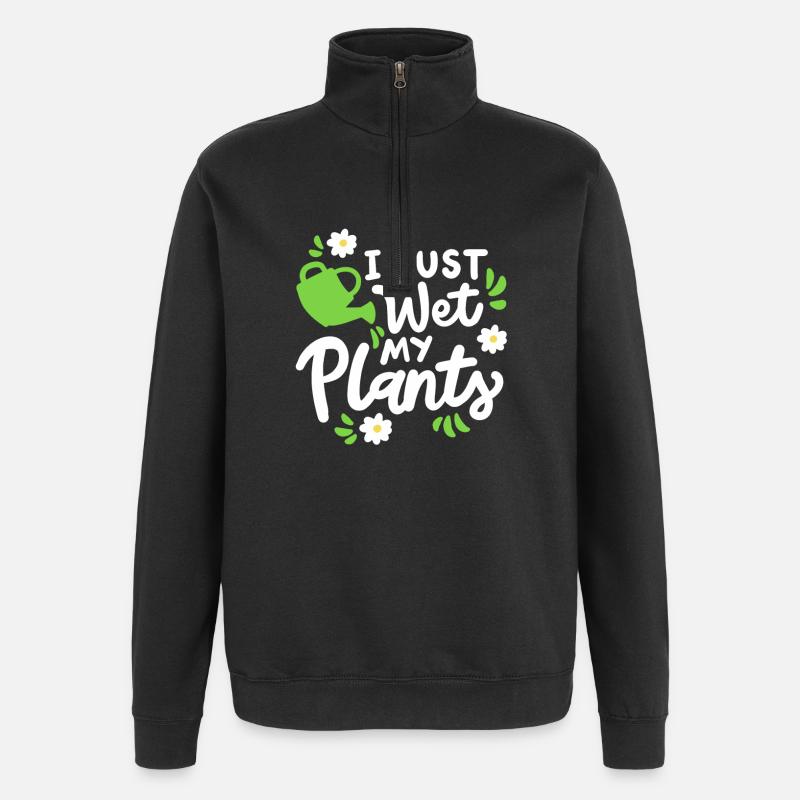 Garten Gartenarbeit - Quarter-Zip-Sweatshirt - Schwarz