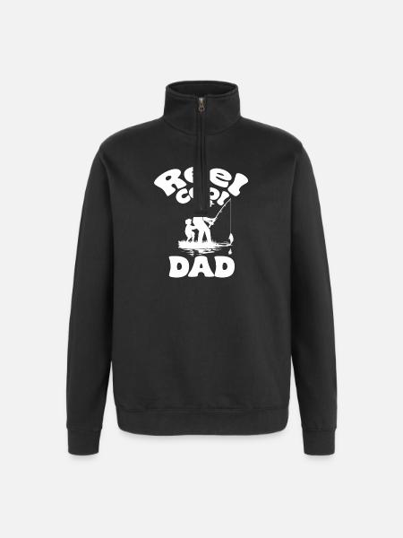 Moulinet Cool Dad Fisherman Daddy - Sweat à zip 1/4 - noir