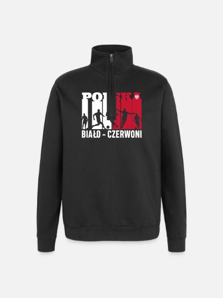 Polish football - Quarter-Zip Sweatshirt - black