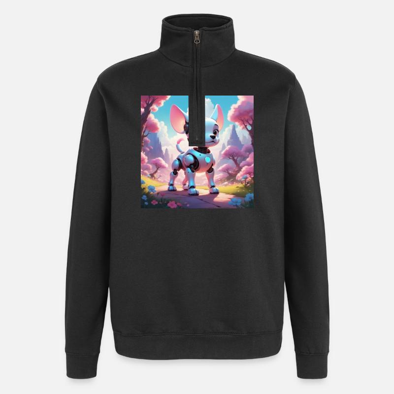 Robodog - Quarter-Zip Sweatshirt - black