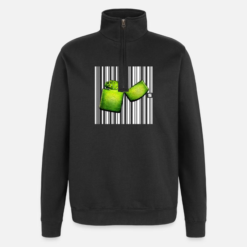 SPOT - RETRO - Quarter-Zip-Sweatshirt - Schwarz