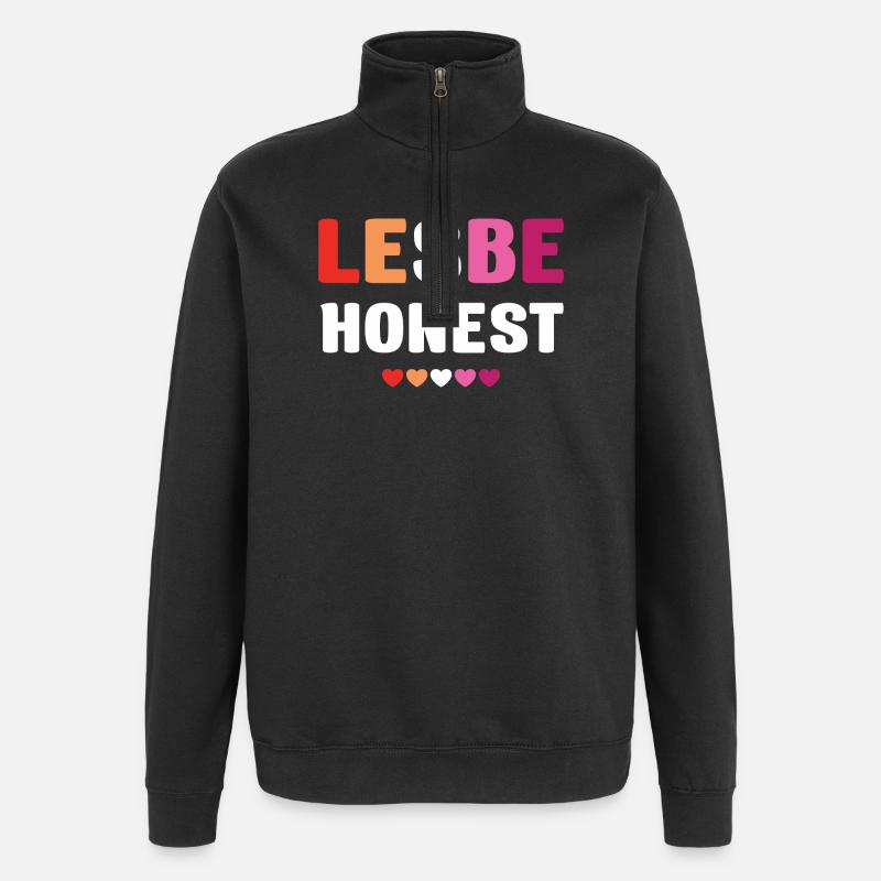 LGBTQ Pride Month - Lesbe Honest - Quarter-Zip Sweatshirt - black