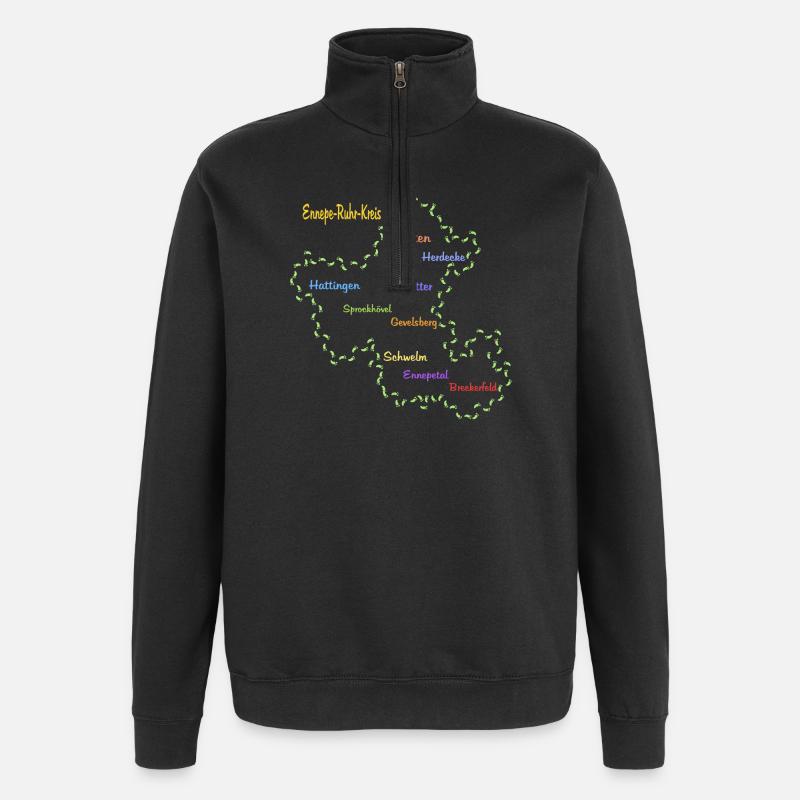 Ennepe Ruhr Kreis - Quarter-Zip-Sweatshirt - Schwarz