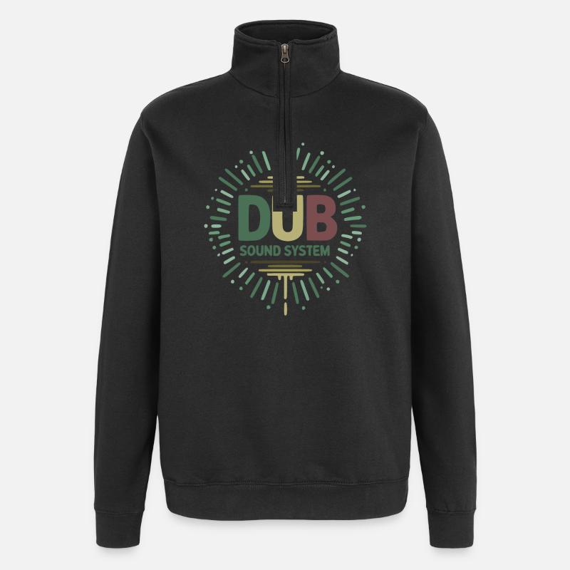 dub sound system design - Quarter-Zip Sweatshirt - black
