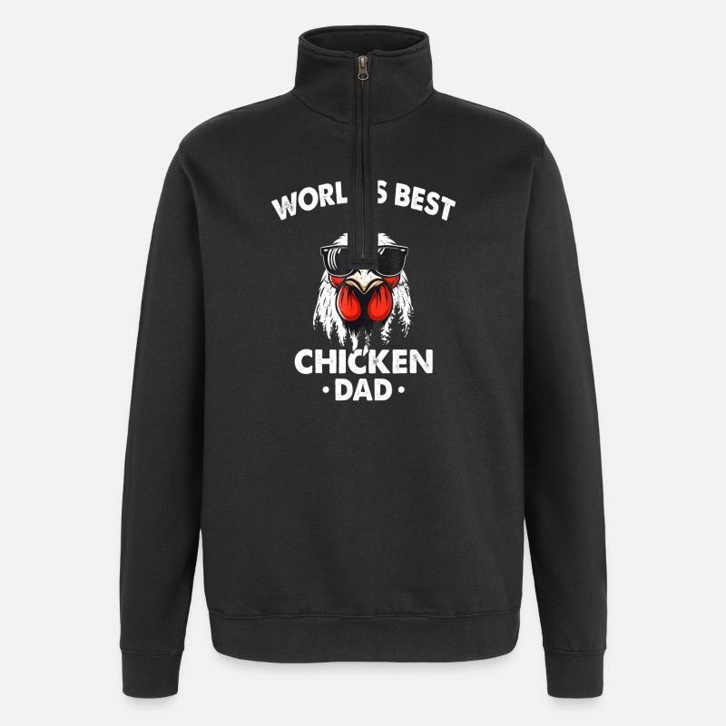 World's Best Chicken Dad - Quarter-Zip Sweatshirt - black