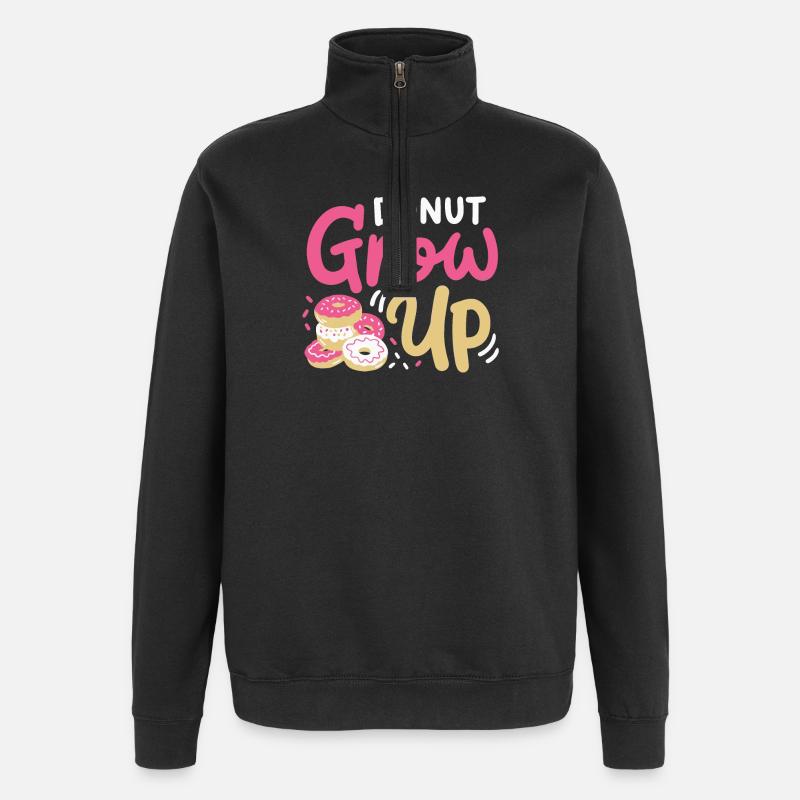 Donuts Donut-Liebhaber - Quarter-Zip-Sweatshirt - Schwarz