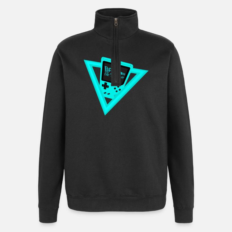 Back to the 90s - Quarter-Zip Sweatshirt - black