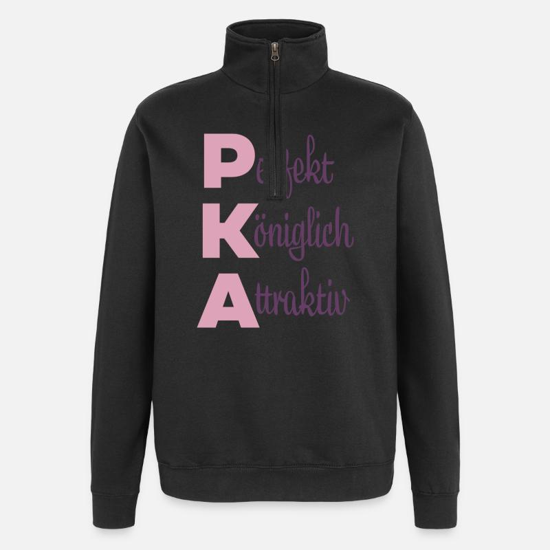 Perfekt Königlich Attraktiv - Quarter-Zip-Sweatshirt - Schwarz
