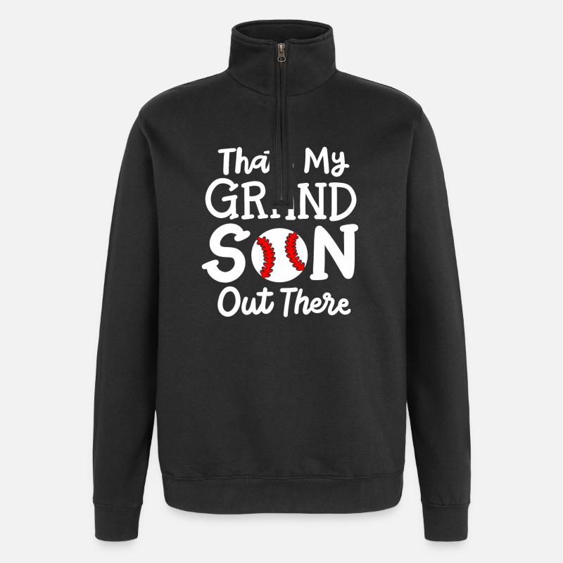 Baseball Baseballspieler - Quarter-Zip-Sweatshirt - Schwarz