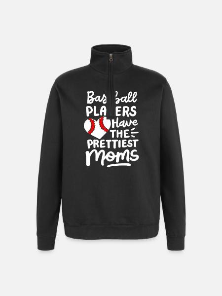 Baseball Baseball-Spieler - Quarter-Zip-Sweatshirt - Schwarz