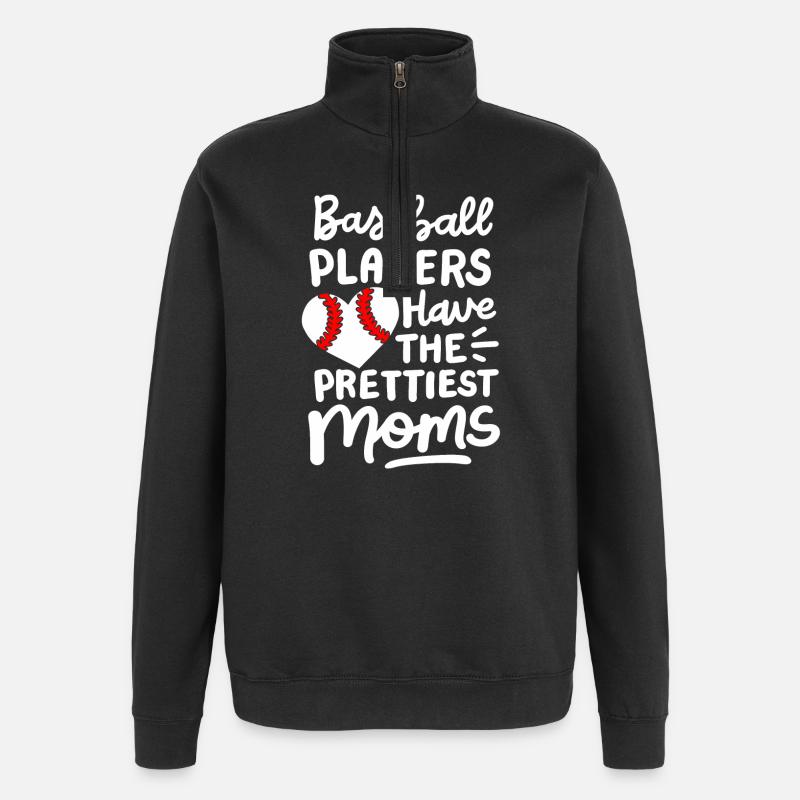 Baseball Baseball-Spieler - Quarter-Zip-Sweatshirt - Schwarz