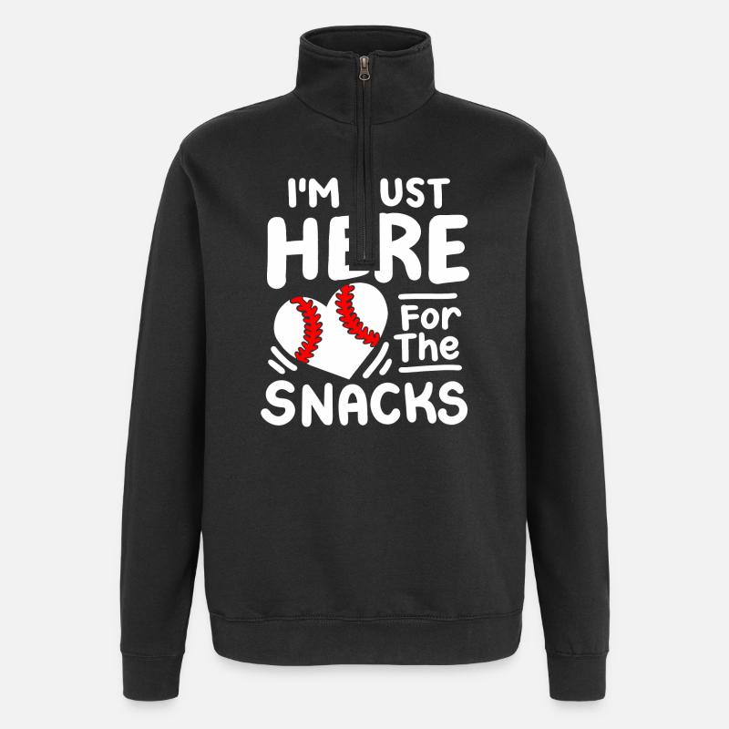 Baseball Baseballspieler - Quarter-Zip-Sweatshirt - Schwarz