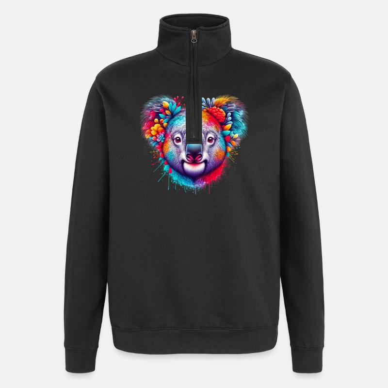 Koala - Quarter-Zip Sweatshirt - black