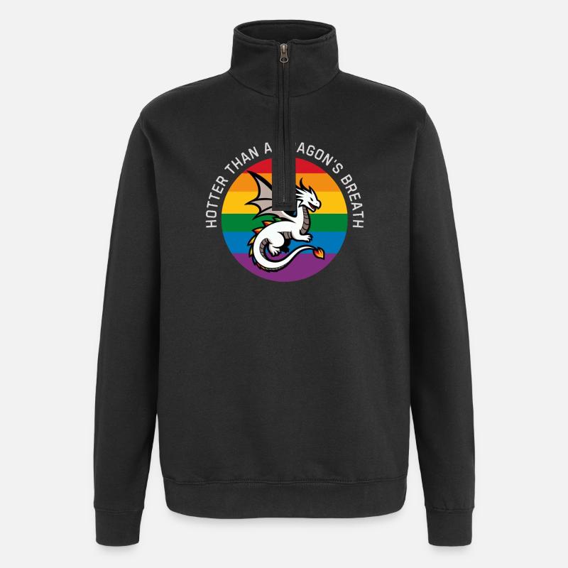 Lgbt-Drache - Quarter-Zip-Sweatshirt - Schwarz
