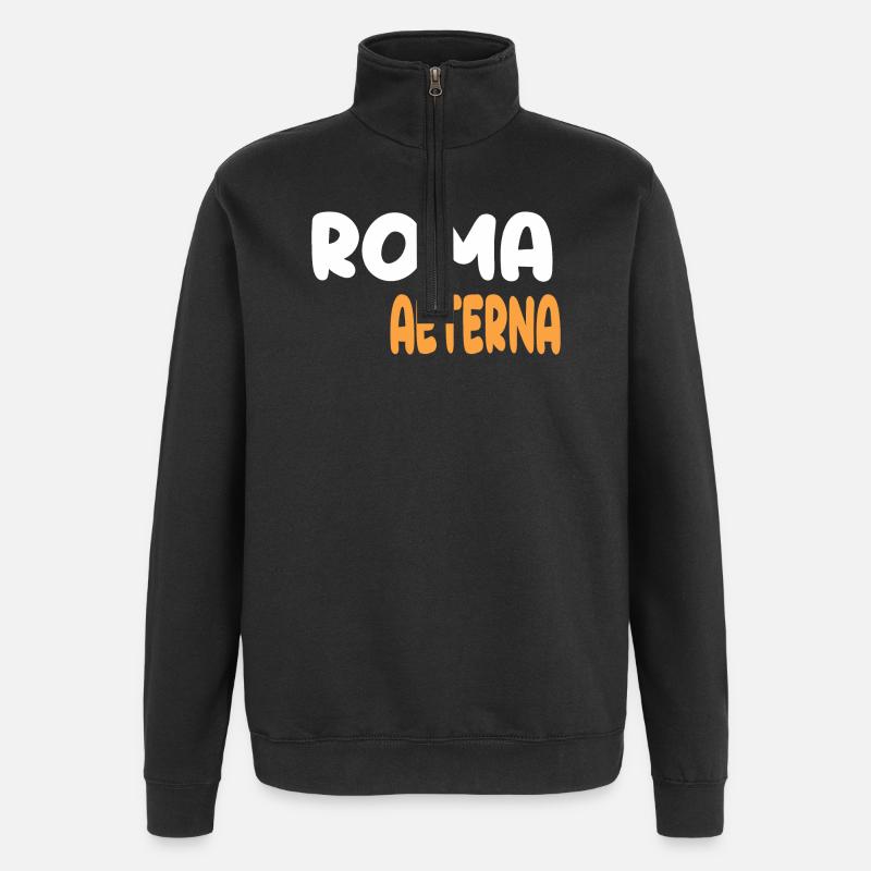 Roma Aeterna - Sweat à zip 1/4 - noir