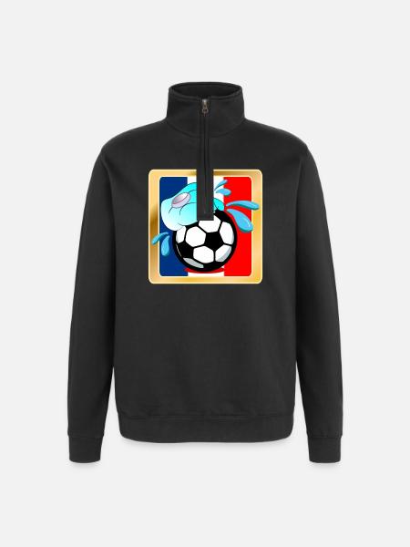 Frankreich Sommerfußball - Quarter-Zip-Sweatshirt - Schwarz