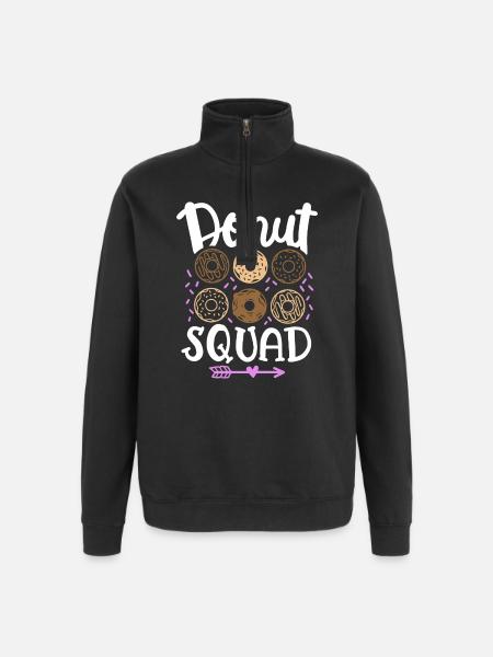 Donut Squad Donut Liebhaber - Quarter-Zip-Sweatshirt - Schwarz