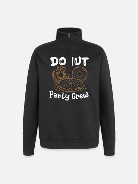Donut-Party Donut - Quarter-Zip-Sweatshirt - Schwarz