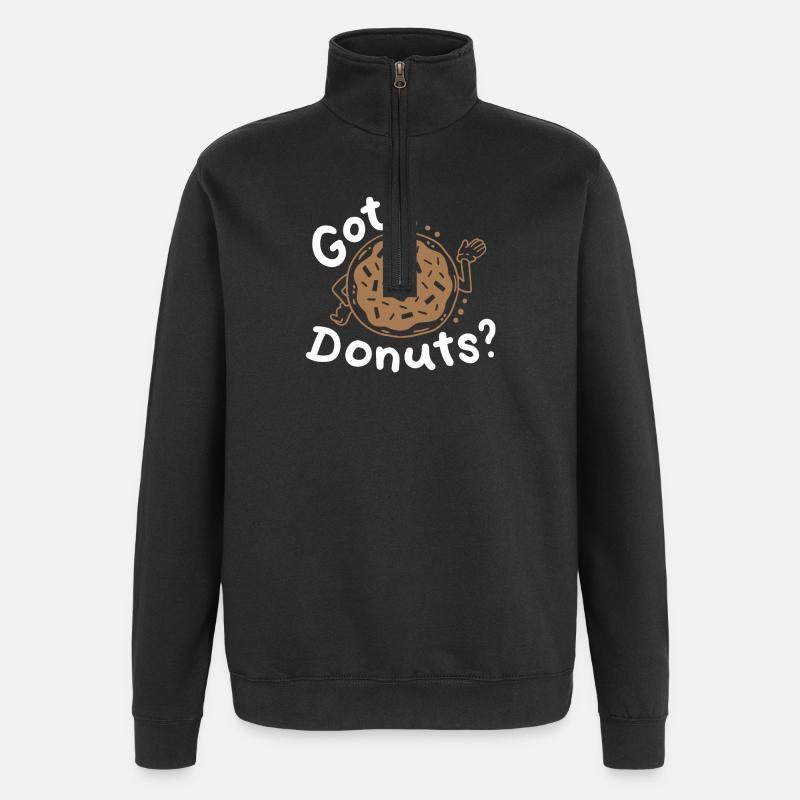 Donuts Donut-Liebhaber - Quarter-Zip-Sweatshirt - Schwarz
