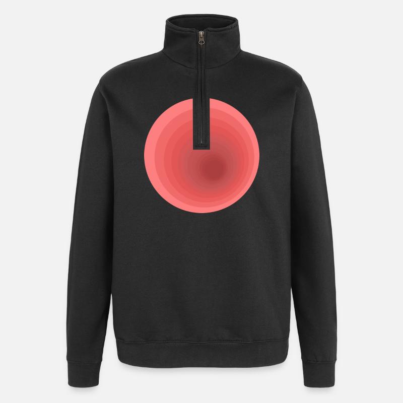Conception dégradée abstraite - Sweat à zip 1/4 - noir