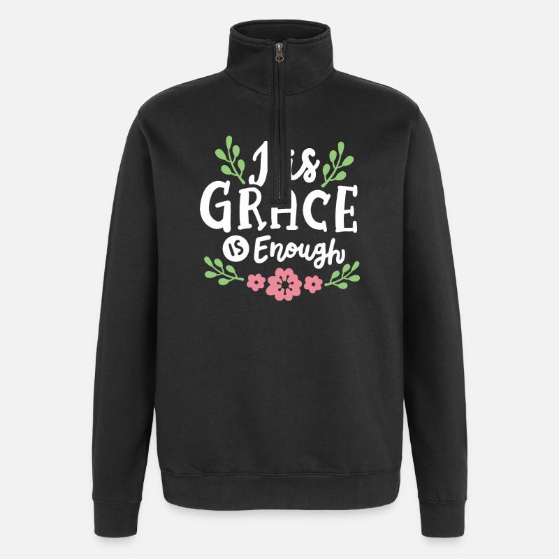 Christlich Glaube Religiös - Quarter-Zip-Sweatshirt - Schwarz
