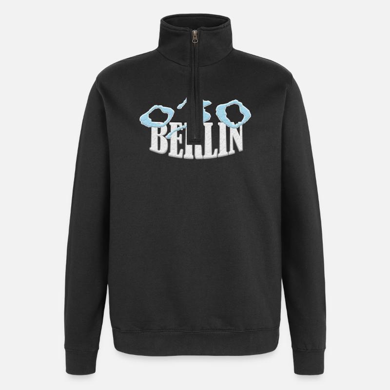 Berlin 030 Shirt exklusive - Quarter-Zip-Sweatshirt - Schwarz