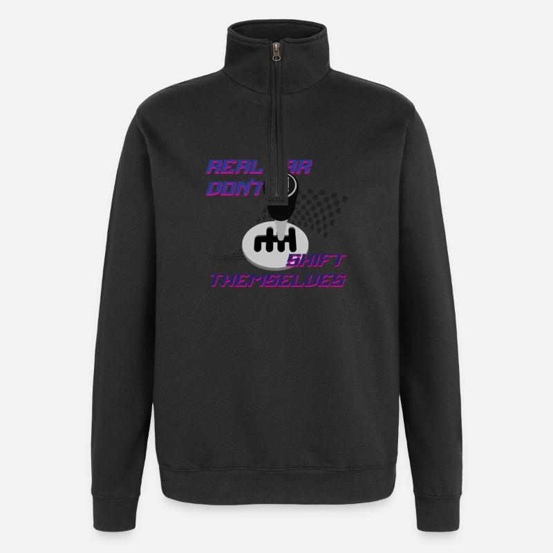 Real Car Shift Themes - Quarter-Zip-Sweatshirt - Schwarz