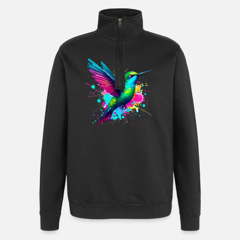 Hummingbird - Quarter-Zip Sweatshirt - black