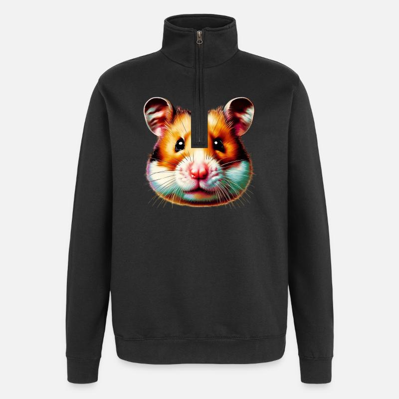 Hamster - Quarter-Zip Sweatshirt - black