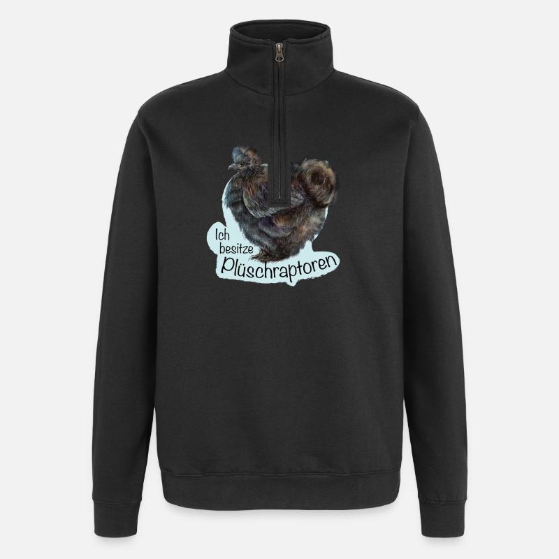 Die Plüschraptoren - Quarter-Zip-Sweatshirt - Schwarz