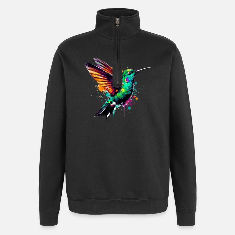 Hummingbird - Quarter-Zip Sweatshirt - black