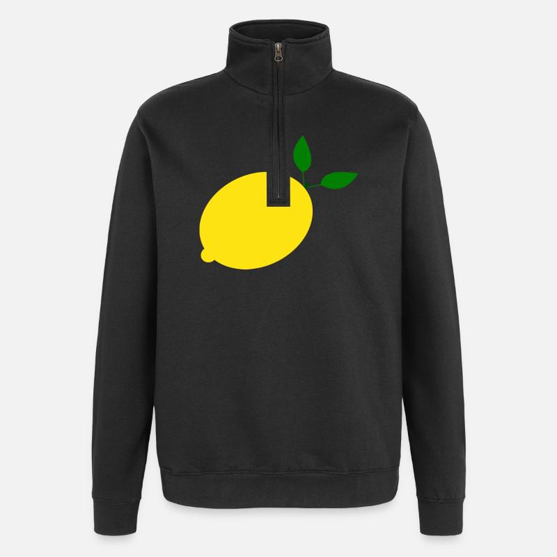 Citron Lime Lime - Sweat à zip 1/4 - noir