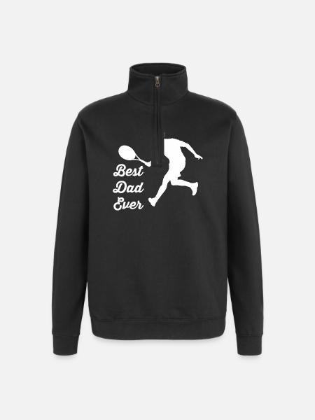 Tennis - Quarter-Zip Sweatshirt - black