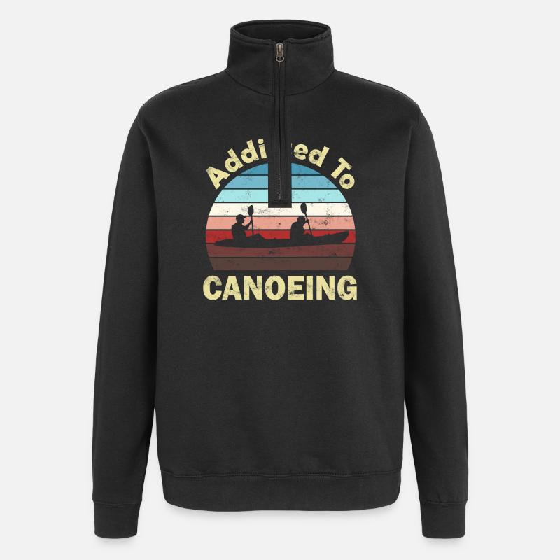 canoë canoéiste - Sweat à zip 1/4 - noir