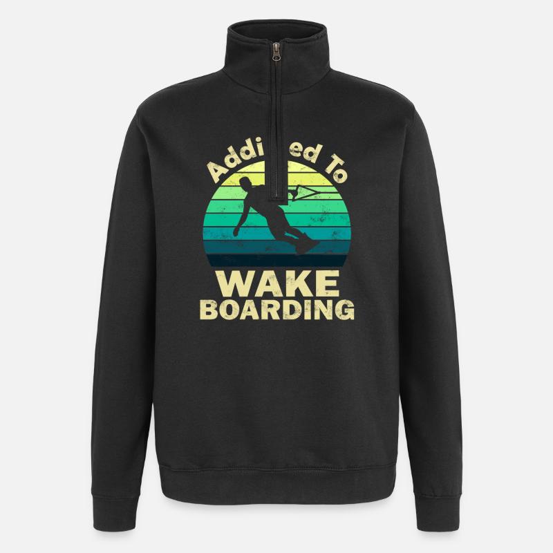 Wakeboard - Sweat à zip 1/4 - noir