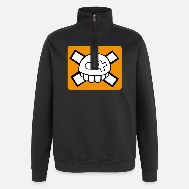 Roger - Quarter-Zip-Sweatshirt - Schwarz