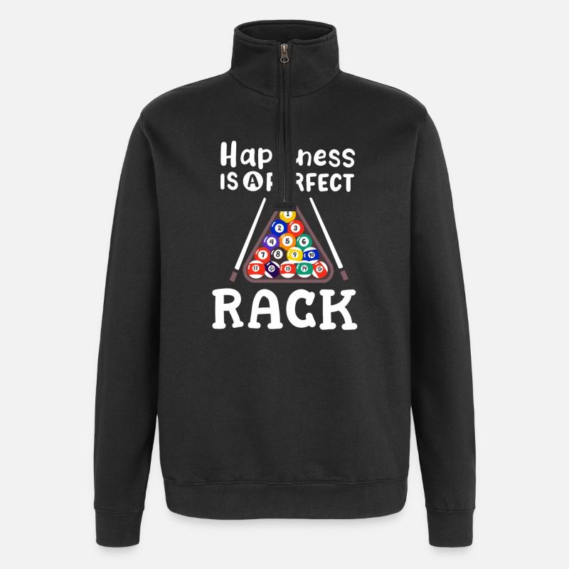 Pool-Billard-Spieler - Quarter-Zip-Sweatshirt - Schwarz