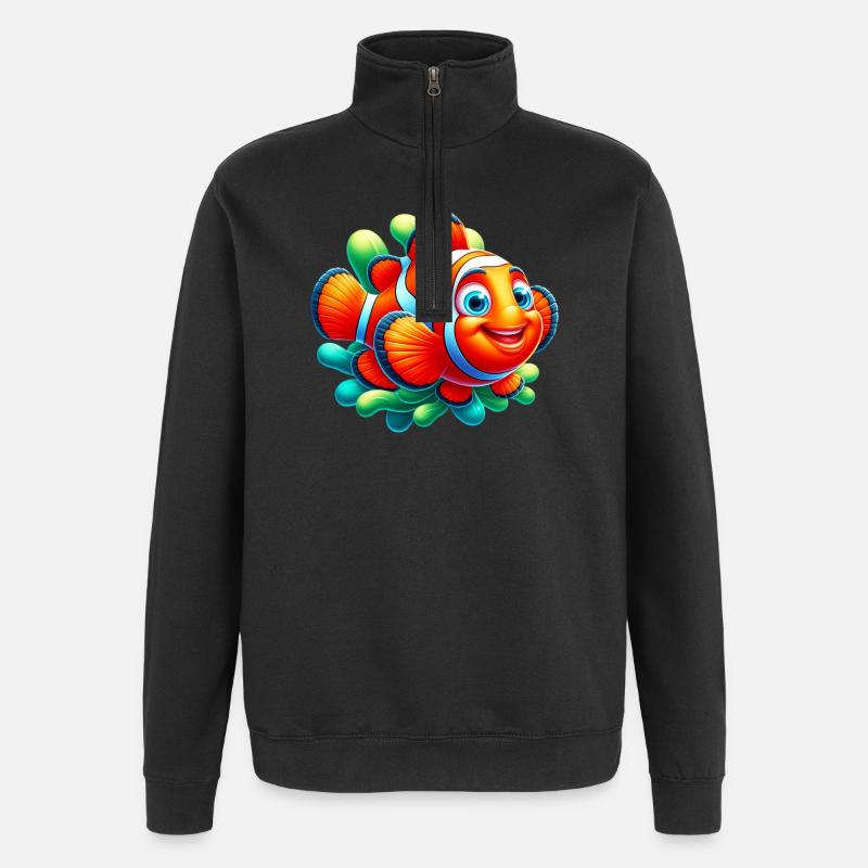 Clownfische - Quarter-Zip-Sweatshirt - Schwarz