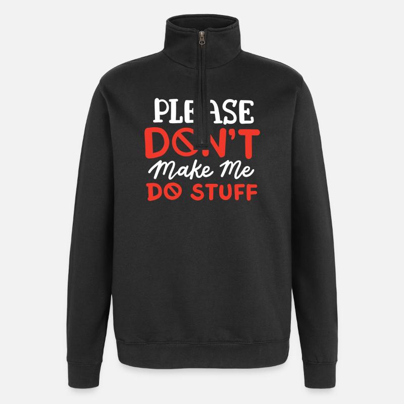 Sarkastischer Humor Sarkasmus - Quarter-Zip-Sweatshirt - Schwarz