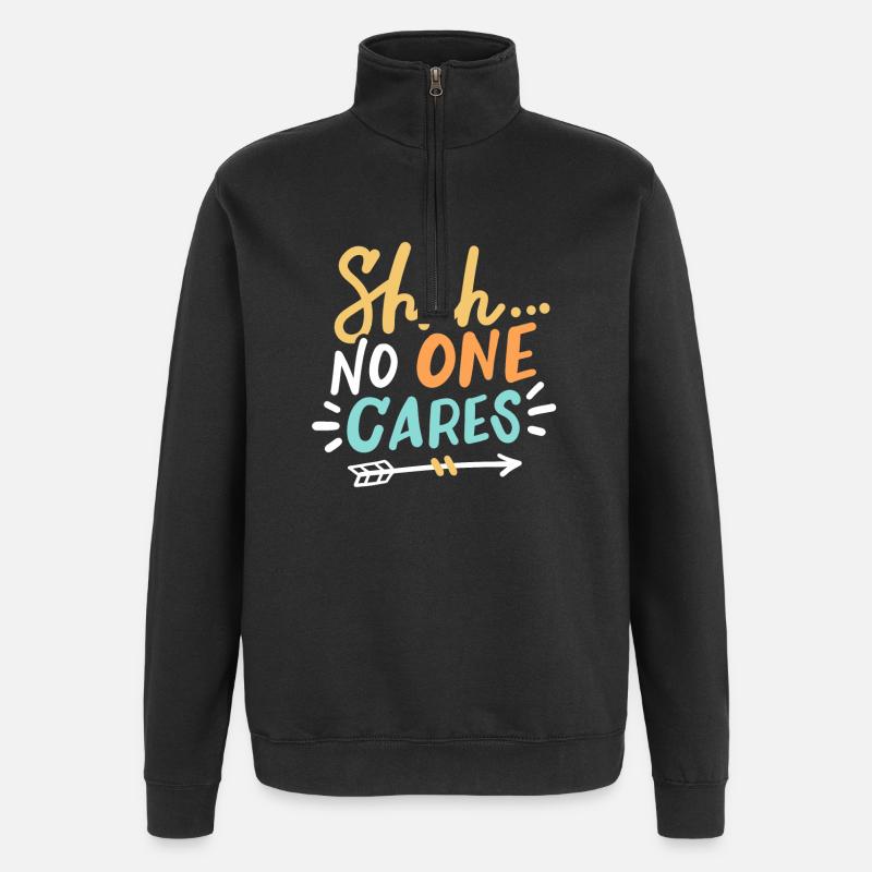 Sarkastischer Humor Sarkasmus - Quarter-Zip-Sweatshirt - Schwarz