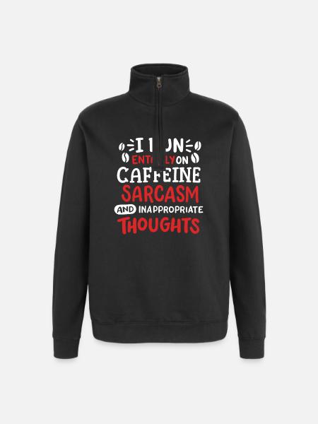 Sarkasmus sarkastischer Humor - Quarter-Zip-Sweatshirt - Schwarz