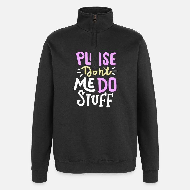 sarkastischer Humor Sarkasmus - Quarter-Zip-Sweatshirt - Schwarz