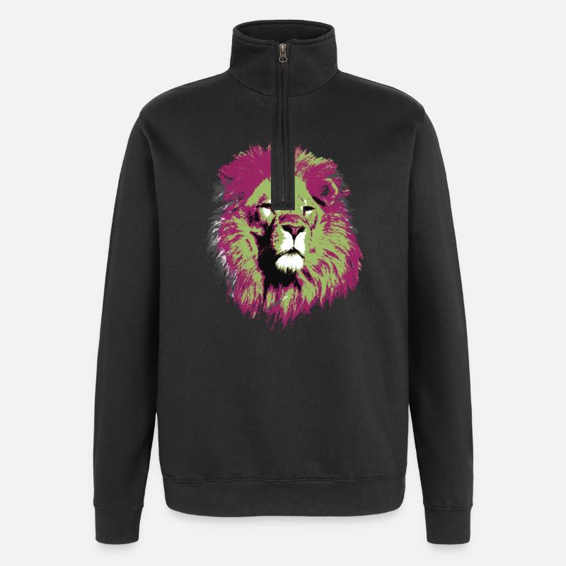 Loewe raubkatze - Quarter-Zip-Sweatshirt - Schwarz