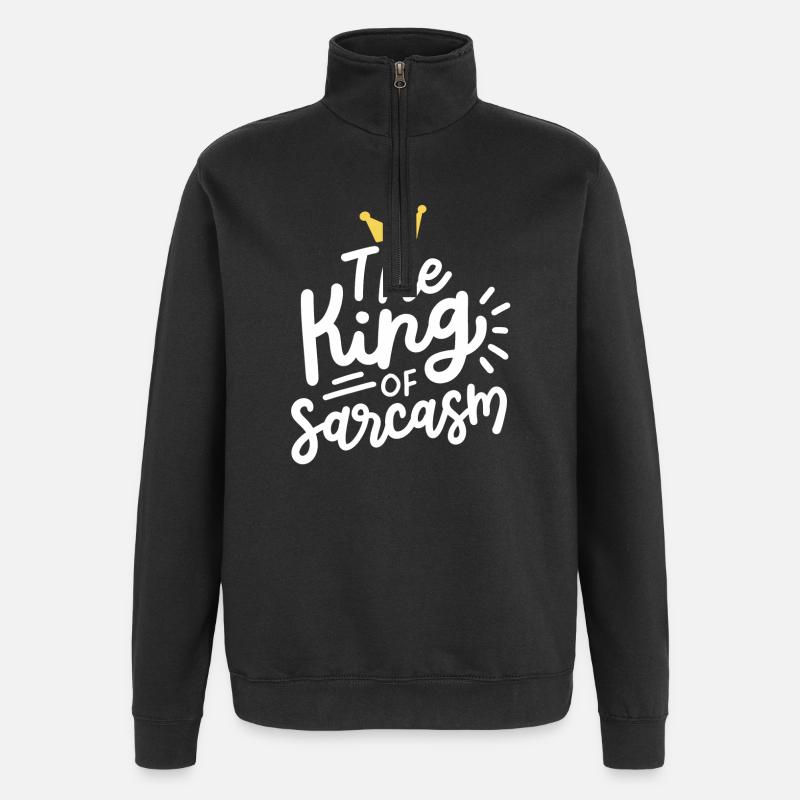 Sarkasmus sarkastisch - Quarter-Zip-Sweatshirt - Schwarz