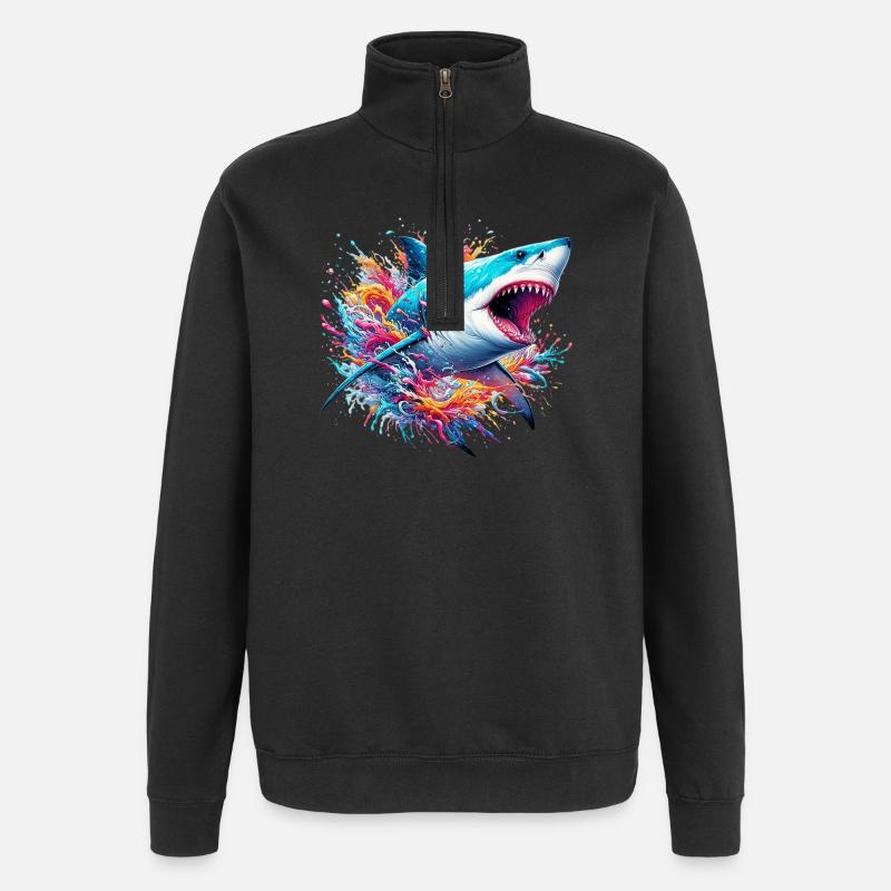 Hai - Quarter-Zip-Sweatshirt - Schwarz