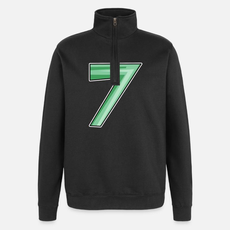 Seven motif number 7 - Quarter-Zip Sweatshirt - black